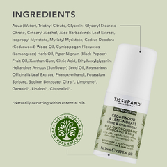 Desodorante Roll-on de cedro e capim-limão de 75ml (Tisserand )