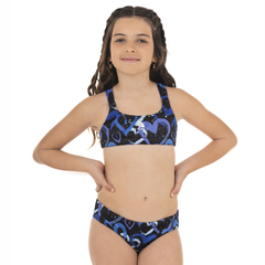 Dos Piezas niñas con volado Natación Quickly ® Resistente Al Cloro ®