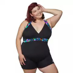 Malla Natación Quickly® Resistente Al Cloro® Recorte al Busto y broche