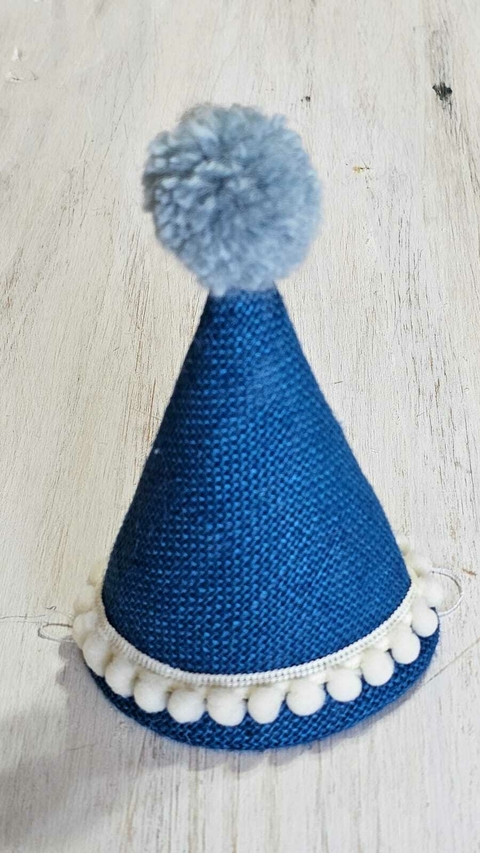 Bonete Pre Añito Arpillera Azul