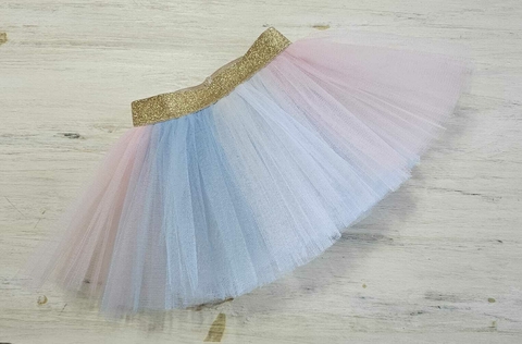 Tutu tul colores (blanco-rosa-celeste)
