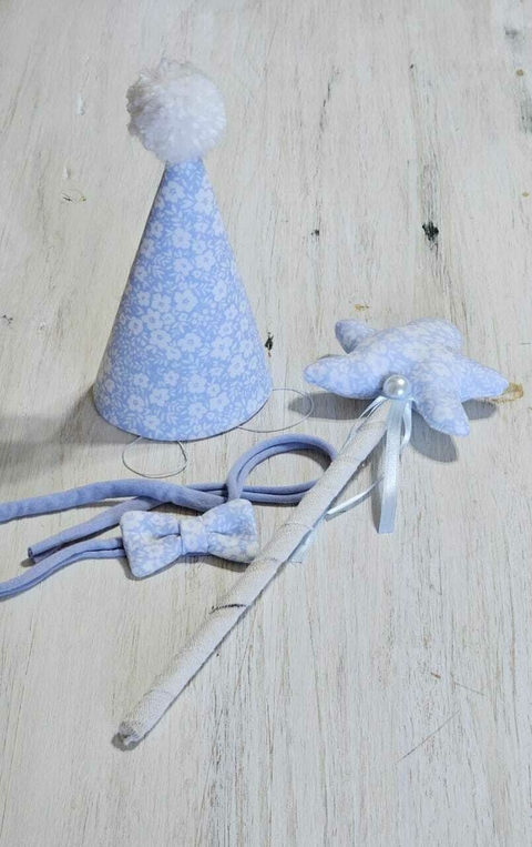 Set Bonete Pre Añito celeste