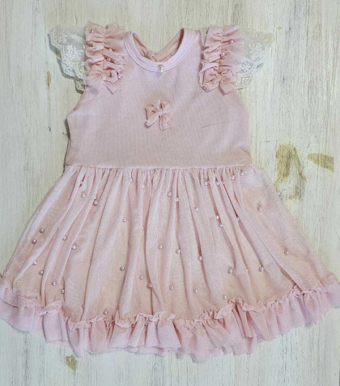 Vestido Perlas Rosa (incluye Bombachon)