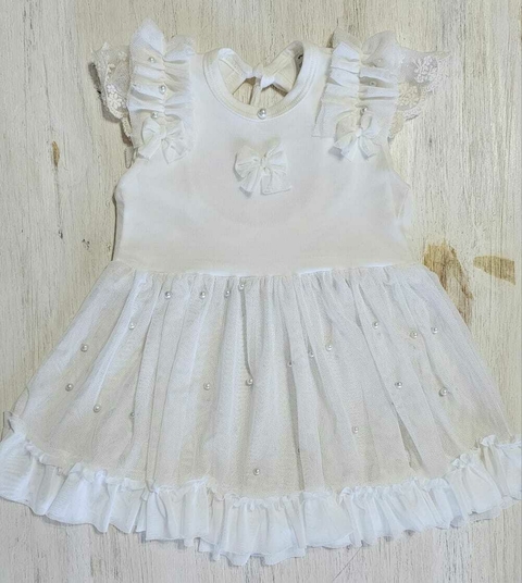 Vestido Perlas Off White (incluye Bombachon)