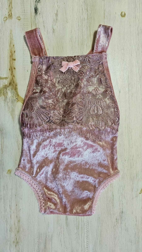 Body Bloom Tul Bordado Rosa Viejo