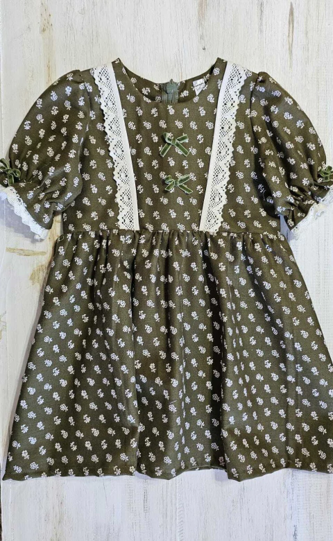 Vestido Verde 24 meses (manga corta )