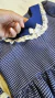 Vestido Azul 12 meses (mangas 3/4 ) - comprar online