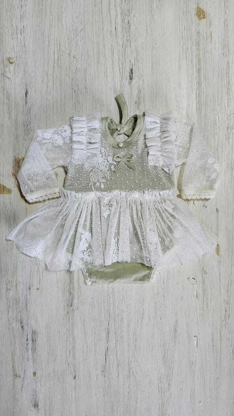 Body Tul Plumeti verde (Nb 0 y 12 m)