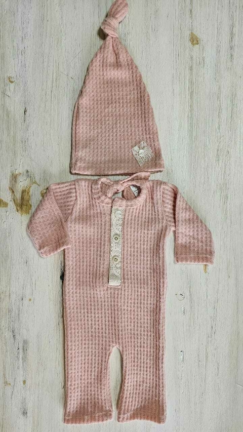 Set Mono Nb 0 Lanilla Waffle Rosa