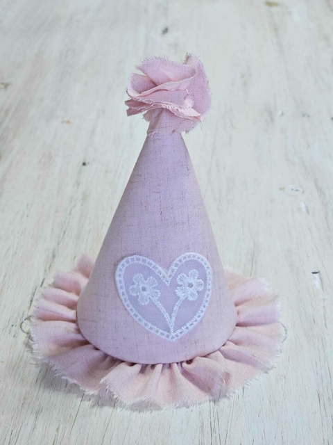 Bonete Pre Añito Rosa corazon (medio)