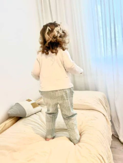 NIÑO Pantalón verde cloqué - Cuadros vichy
