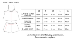 SEGUNDA SELECCIÓN - Conjunto short y blusa sedita SE4 - liberty - comprar online