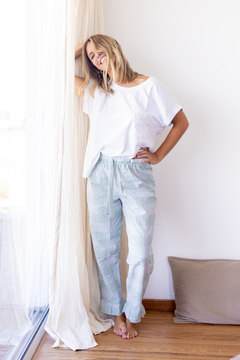 Pantalón cuadros vichy verde cloqué en internet