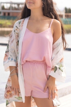 Conjunto short y blusa rosa sedita en internet