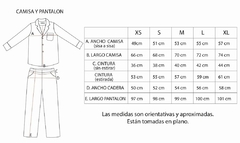 Imagen de Pijama 100% algodon crema hojas verdes