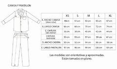 Pijama 100% algodón azul flores y hojas - tienda online