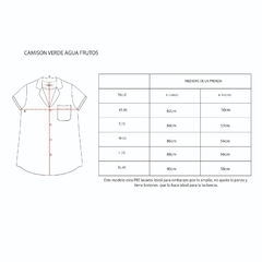 Imagen de Camisón manga corta verde flores y frutos