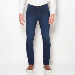 Calça Masculina Slim Fit Jeans Escuro