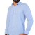 Camisa Manga Longa Social Masculina Comfort Algodão Egícpio Fio 80 Listras Azul Claro e Branco LC162203 - loja online