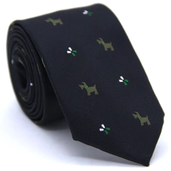 Gravata Slim Bordada SL-08079