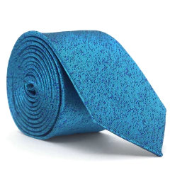 Gravata Slim Verde Petroleo e Azul Royal Estampa Desenhada Textura Pontilhada