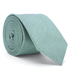 Gravata Slim Verde Sage Estampa Desenhada Textura Quadriculada