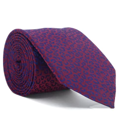 Gravata Tradicional Marsala e Azul Marinho Estampa Onçinha Textura Desenhada - comprar online