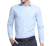 Camisa Fácil de Passar Manga Longa Social Masculina Slim Fit Básica Azul Claro - comprar online