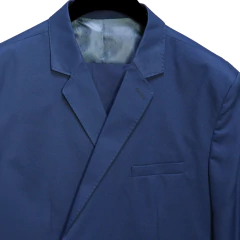 Costume Azul Médio Microfibra Pespontado