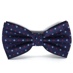 Gravata Borboleta Adulto Geometrica Azul Marinho, Azul Serenity, Bordo Textura Desenhada - comprar online