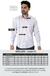 Camisa Social Masculina Manga Longa Comfort Algodão Egipcio Fio 80 Listras Azul Claro e Branco LS5121042 - comprar online