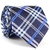 Gravata Tradicional Xadrez Azul Marinho, Azul Serenity Escuro e Cinza - comprar online