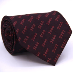 Gravata Extra Larga Seda Estampa Numeral Marsala e Bordô CX0011-SE09034