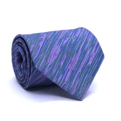 Gravata Tradicional Seda Estampa em Degradê Verde Sage, Lilás e Azul Serenity cx0048-se08016