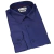 Camisa Fácil de Passar Manga Longa Social Masculina Slim Fit Básica Azul Listrada