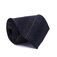 Gravata Tradicional Estampa Desenhada Azul Marinho, Verde Sage e Vermelho