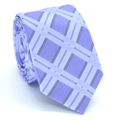 Gravata Slim Xadrez Roxo e Lilás - comprar online