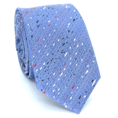 Gravata Slim Estampa Desenhada Azul Serenity, Branca, Preta e Vermelha - comprar online