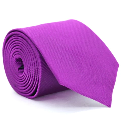 Gravata Tradicional Roxa Violeta Textura Listrada - comprar online