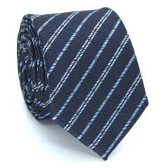 Gravata Slim Xadrez Azul Marinho, Preta e Azul Serenity - comprar online