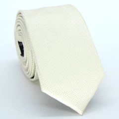 Gravata Slim Texturizada Off White SL-19129