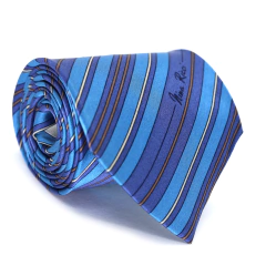 Gravata Tradicional Azul Marinho Desenhada