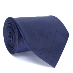 Gravata Tradicional Azul Marinho Desenhada