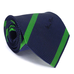 Gravata Tradicional Azul Marinho Desenhada