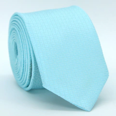 Gravata Slim Azul Bebê Textura Desenhada - comprar online