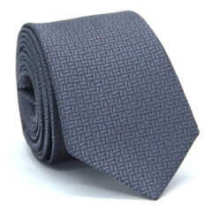 Gravata Slim Textura Desenhada Cinza Chumbo SL-051417