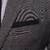 Lenço de Bolso Preto Textura Listrada LE-19001