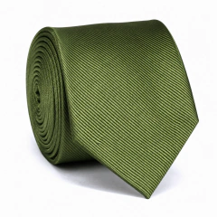 Gravata Slim Verde Oliva Clara Textura Listrada