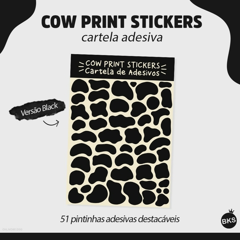CARTELA ADESIVA "COW PRINTS"