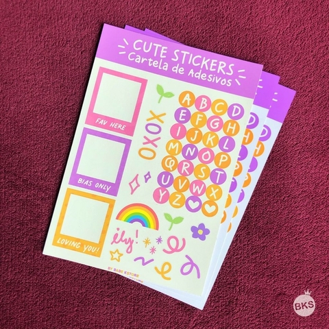CARTELA ADESIVA DECORATIVA "CUTIE STICKERS"